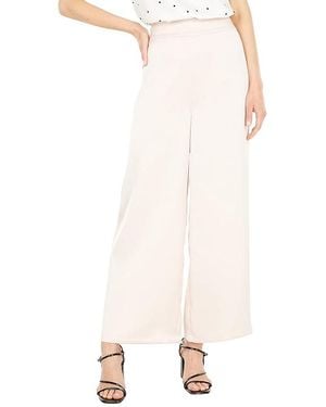 Badgley Mischka Wide Leg Cropped Pants (Blush) Clothing - Black