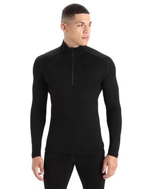 Icebreaker Merino 260 Tech Long Sleeve Half Zip Clothing - Black