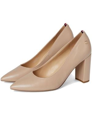 Tommy Hilfiger Abilene 3 High Heels, Leather/Rubber - Natural