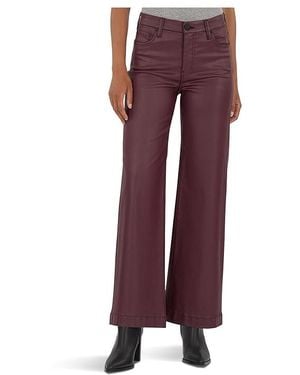 Kut From The Kloth Meg High-Rise Fab Ab Wide Leg Wide Hem Jeans, Denim/Polyester - Black