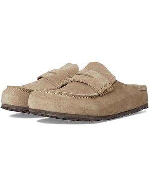 Birkenstock Naples Wrapped Bold Grip Shoes, Suede - Gray