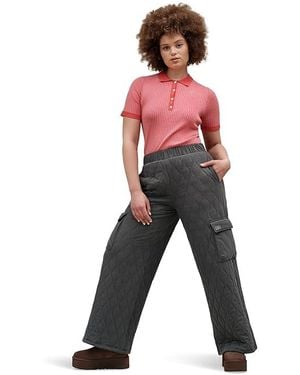 UGG Dejah Quilted Cargo Pant Casual Pants Lg, Polyester - Black
