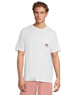 Vineyard Vines Overboard Short Sleeve Pocket T-Shirts T Shirt, Cotton - Black