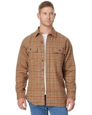 L.L. Bean Chamois Shirt Plaid Regular Clothing, Chamois/Cotton/Flannel - Blue