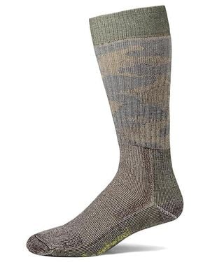 Smartwool Hunt Classic Edition Full Cushion Camo Tall Crew (Chestnut) No Show Socks Shoes - Black