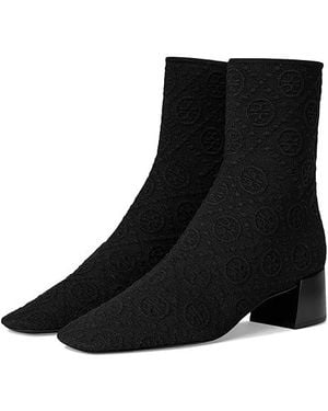 Tory Burch Stretch Ankle Boot 45Mm Boots, Leather - Black
