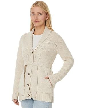 Toad&Co Ginn Cable Cardigan Clothing, Polyester/Wool - White