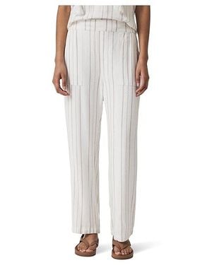 Splendid Layla Stripe Pants Clothing/Fawn, Linen/Viscose - Black