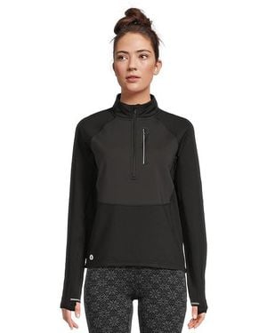 Smartwool Active Fleece Wind 1/2 Zip Jacket, Elastane/Nylon/Polyester - Black