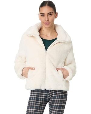 Beyond Yoga On The List Faux Fur Jacket Coat, Polyester - Black