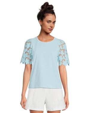Lilly Pulitzer Sebene Knit Top Clothing, Cotton - Blue