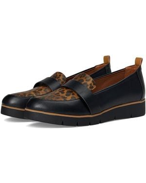 Dr. Scholls Webster Loafer/Moc Shoes Flat Shoes/ Faux Leather - Black