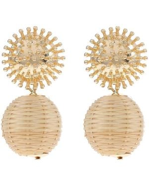 Lilly Pulitzer Summer Shorelines Wicker Earring - Metallic