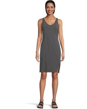 Mod-o-doc Side Slit Tank Top Dress Dress Lg (Us 12-14) Cotton/Modal/Spandex - Black