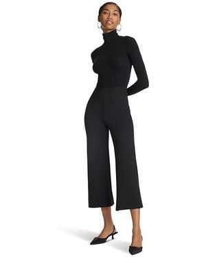 Commando Neoprene Cropped Wide Leg Pants Neo632 Clothing Lg (12-14) Elastane/Nylon - Black