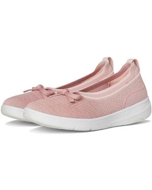 Fitflop Super-Q Bow Knit Ballet Flats Walking Shoes 5 M (B) - Pink