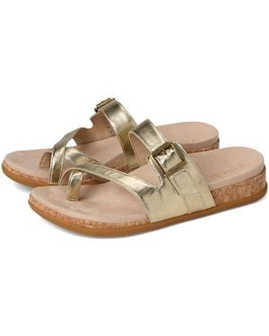 Vionic Carmela Thong Sandals Wedge Shoes - Metallic