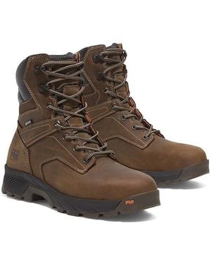 Timberland Waterproof Leather Lace-Up Work Boots - Brown