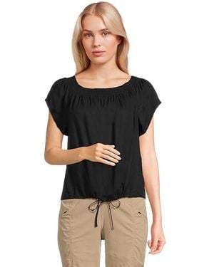 Prana Laguna Heights Top Clothing Xl 12-14) Hemp/Tencel - Black