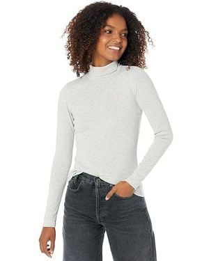 Lilla P Long Sleeve Turtleneck Tee (Heather) Clothing - Black