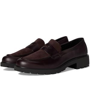 Ecco Vienna Loafer Flat Shoes Garnet/Garnet, Leather - Black