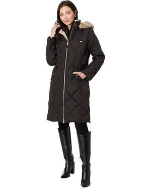 Ralph Lauren Diamond Puffer Detachable Hoodie Clothing, Faux Fur/Polyester - Black
