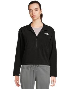 The North Face Glacier Fleece 1/2 Zip Short Jacket Coat, Polyester - Black