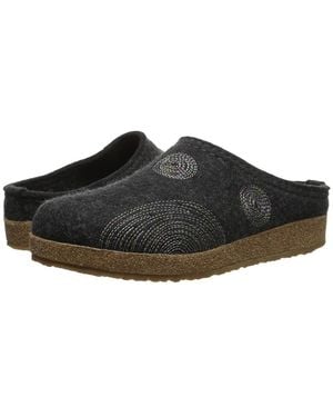 Haflinger Spirit Clog Shoes, Wool - Black