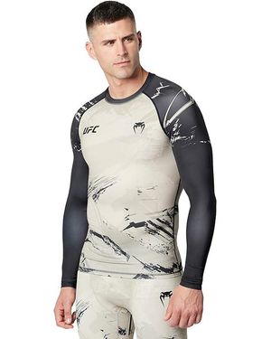 Venum Ufc Authentic Fight Week 2.0 Long Sleeve Rashguard (Sand) Swimwear - Black