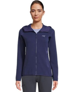 Arc'teryx Kyanite Hoodie Sweatshirt, Fleece/Mesh/Nylon - Blue