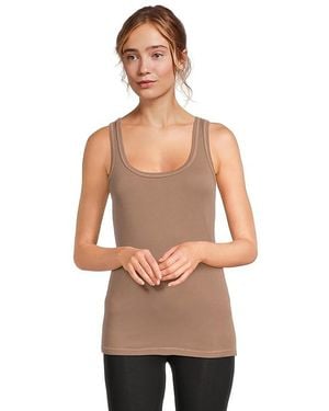 Splendid 1X1 Classic Tank Top Sleeveless Lg 10-12) Cotton/Modal - Black
