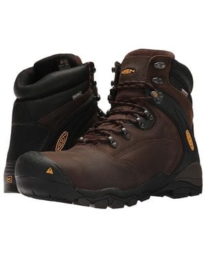 Keen Louisville 6 Steel Toe (Cascade) Lace-Up Boots - Black