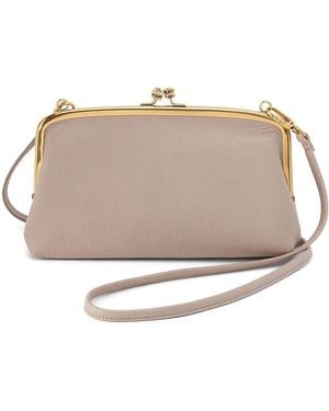Hobo International Cora Slg Crossbody Cross Body Handbags, Cotton/Leather - Gray