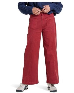Toad&Co Linden Wide Leg Pants Dress Pants 10, Canvas/Cotton/Elastane - Red