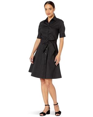 Ralph Lauren Cotton Blend Bubble Sleeve Shirtdress Dress