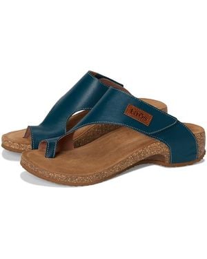 Taos Footwear Loop Sandals, Leather - Blue