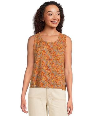 Toad&Co Manzana Button Front Tank Top Clothing, Cotton - Black