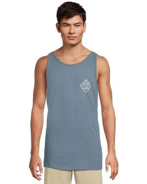 Salty Crew Tippet Fill Tank Top T Shirt, Cotton - Blue