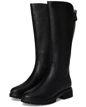 Rockport Ivette Wide Calf Boots 5 M (B) Leather/Rubber/Textile - Black