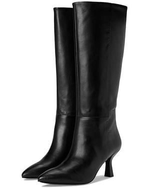 Madewell Kitten Heel Tall Leather Boots - Black