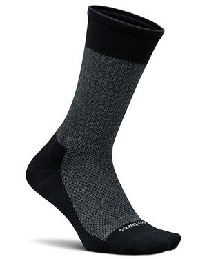 Feetures Max Cushion Crew (Rich Texture) Crew Cut Socks Shoes - Black