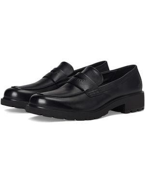 Ecco Vienna Loafer Flat Shoes, Leather - Black