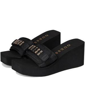 Guess Dellean Wedge Shoes, Synthetic - Black