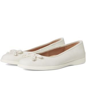 LifeStride Maura Dress Flat Shoes 8 M (B) Faux Leather - White