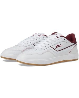 Lakai Terrace Shoes/Burgundy Leather 9.5 D - White