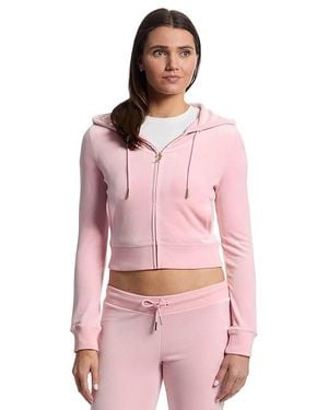 ジューシークチュール Juicy Couture Solid クラシック Juicy Hoodie With Back Bling レディース パーカ Juicy Couture Women's C Solid Classic Juicy Hoodie with Back