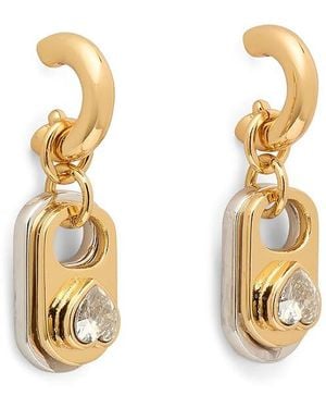Kate Spade Snack Time Pull Tab Charm Huggies Earring, Brass/Cubic Zirconia - Black