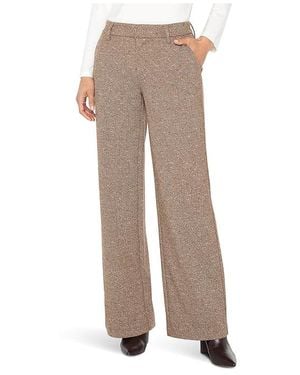 Liverpool Los Angeles Kelsey Wide Leg Trouser Mid Rise Herringbone Knit (/Tan Herringbone) Dress Pants - Black