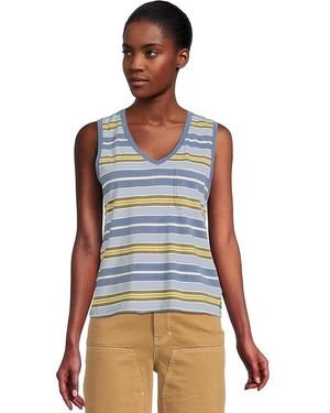 Toad&Co Grom V Neck Tank Top Clothing, Cotton - Black