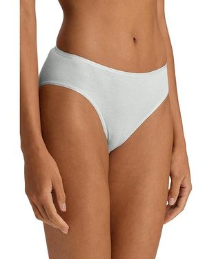 Hanro Cotton Seamless Hi-Cut Brief Underwear - Black